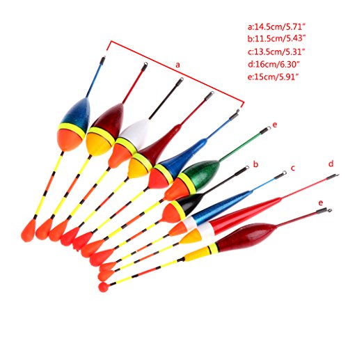 Yyooo 10-teiliges Angelposen-Set aus strapazierfähigem Schaumstoff – leichter Bojen-Bobber-Stick für vertikale… – Bild 5