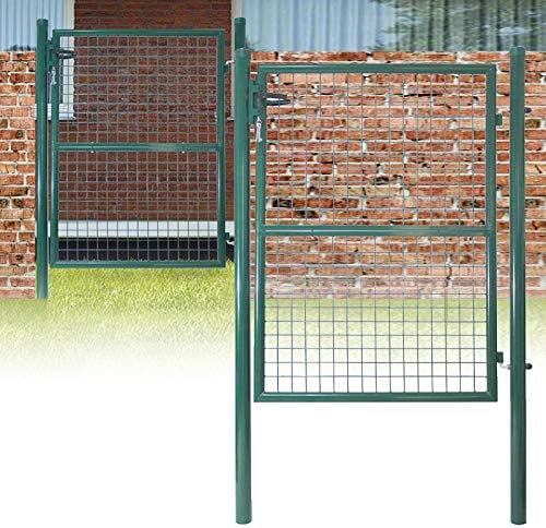 Hengmei Gartentur Gartentor Hoftor Zaun Doppeltor Inkl Schloss Tur Tor Zauntor Zauntur Gartentur Gartenzaun Grun 100 100cm Amazon De Baumarkt