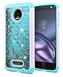 Moto Z Play Case, NageBee [Hybrid Protective] Armor Soft Silicone Cover with [Studded Rhinestone Bling] Design Diamond Hard Case Motorola Moto Z Play Droid (2016-Verizon) (Plum)