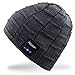 Mydeal Wireless Bluetooth Beanie Hat Cap Dual Knit For Men Women with Stereo Headphones Headsets Earphones Speakers Hands-free Phone Call for Gym Skiing Running Skating Walking,Christmas Gifts - Gray