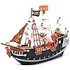 Ram-Childrens-Kids-Pretend-Play-Pirate-Ship-Play-Cannon-Treaure-Pirate-Figures-Toy-With-Figures Ram® Childrens Kids Pretend Play Pirate Ship Play Cannon Treaure Pirate Figures Toy With Figures