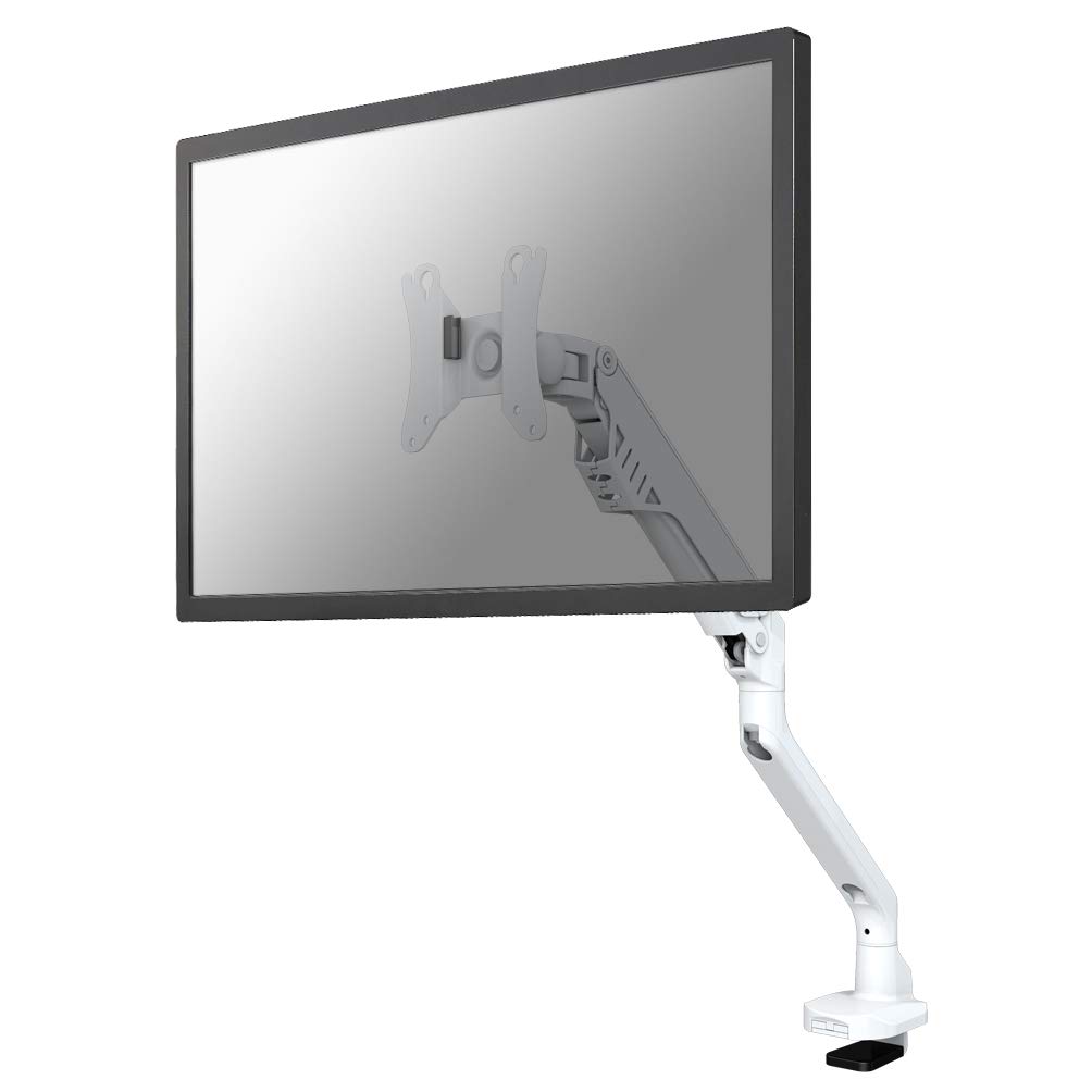 Newstar FPMA-D750WHITE Full Motion Desk Mount (clamp & grommet) for 10"-32" Monitor Screen, Height Adjustable (gas spring) - White