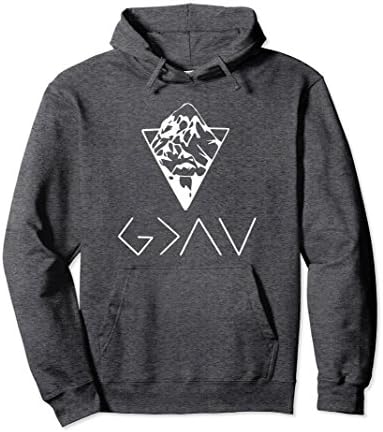 Unisex God Is Greater Than The Highs And Lows Hoodie Mountains Sea Medium Dark Heather