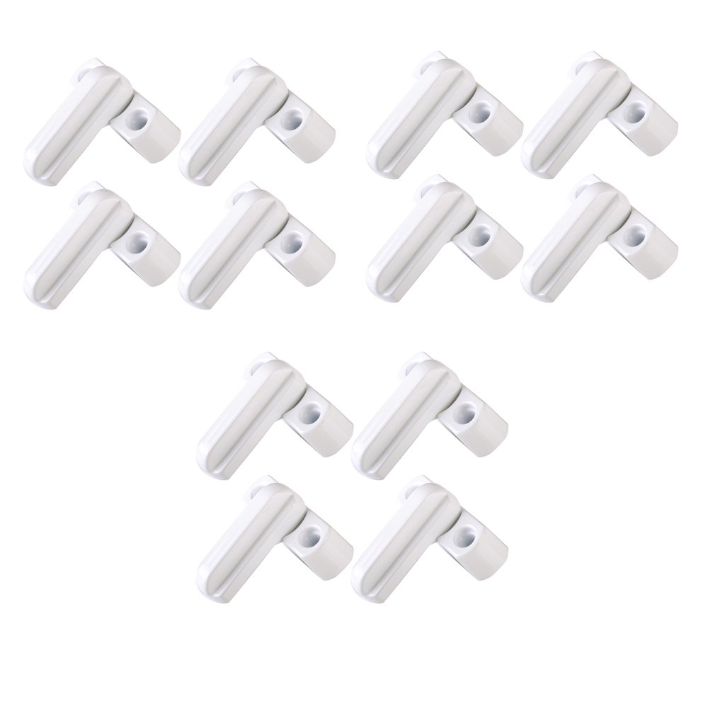 4pcs/8pcs/12pcs Sash Blocker Window Jammer - White Zinc Cast Alloy - Extra Security Locks for UPVC/PVC Door/Window Restrictor Lock (12)