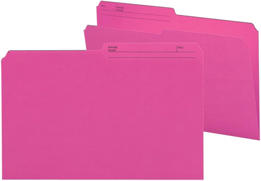 Smead Reversible File Folder, 1/2-Cut Tab, Legal Size, Black, 100 per Box (15364) : Office Products