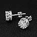 Stud Earrings New Fashion 925 Sterling Silver Crown Shaped Austrian Crystal Stud Earrings for Both Men and Women Gift