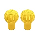 uxcell 2pcs Yellow Silicone Round Shape 5 Speed Car