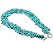 SUNYIK Green Howlite Turquoise Tumbled Stone Bib Necklace Collar Choker Strands 17.5 inches