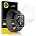 LK 6 Pack Screen Protector for Apple Watch (38mm Series 3/2/1 40mm Series 5 4 Compatible) Max Coverage HD Clear Film Bubble Free Anti-Scratch primary