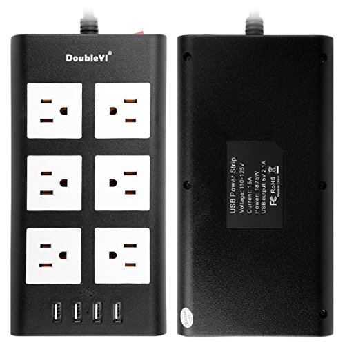 image for DoubleYI Power Strip 6-Outlet Advanced Surge Protector with 6.5-Foot P