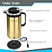 Upgraded 2017 Water Kettle Stainless Steel Extra Large Electric Hot Water Boiler,  Anti Rust Stainless Steel Safety Auto Shut Off , For Tea  , Easy Pour Spout, 800W, 1.7L (7 Cups), Gold (PKWK23GD)
