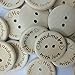 Shopline 100 Pieces DIY Nature Wood Sewing Buttons with 2 Holes Scrapbook Handmade Graft Button / 20mm