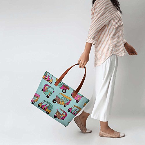 dailyobjects funky rickshaw fatty tote bag-multicolour