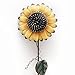 YK Decor Metal Sunflower Garden Stake Flower Yard Stake Decor (21'')