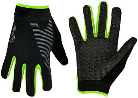 Unisex Touchscreen Long Summer Outdoor Sun Protection Driving Gloves (Green, XL)