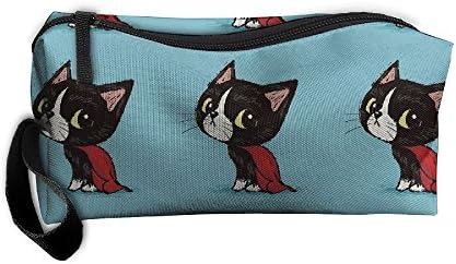 NEW Cartoon Black Cat Superman Women¡¯s Travel Cosmetic Bags Small Makeup Clutch Pouch Cosmetic And Toiletries