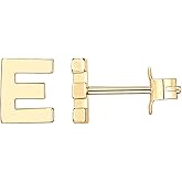 PAVOI 14K Gold Plated 925 Sterling Silver Alphabet Letter Earrings - Personalized Initial Earrings