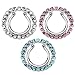 Body Accentz Nipple Rings non pierce pair Clip On Nipple Ring with Multi Paved Gem Circle(Blue)