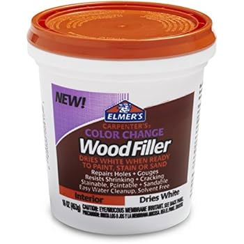 Elmer's Carpenter's Color Change Wood Filler, 16 oz., White (E917)