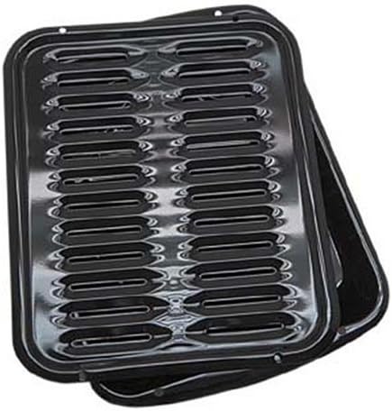 Range Kleen Porcelain Broiler Pan with Porcelain Grill Set of 2