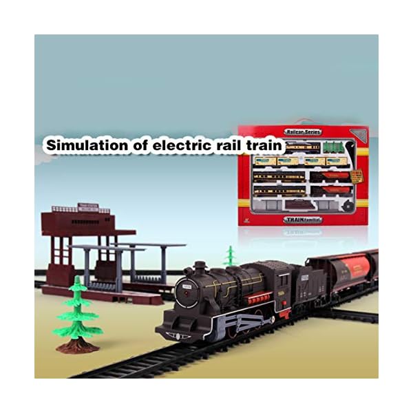 Seciie 1/87 Modelleisenbahn Set, Spur H0 Modelleisenbahn Lokomotive H0 Zug Modell für Modellbahn Einsteiger – Bild 4