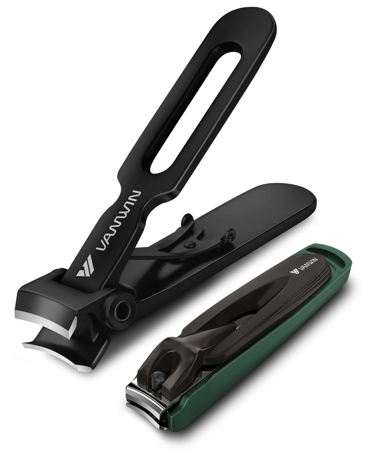 Photo 1 of VANWIN Nail Clipper Set 2 Pack, Heavy Duty Toenail Clippers for Thick Toenails and Sturdy Finger Nail Clippers with Catcher, Ultra Sharp Stainless Steel Nail Cutter Nail Clippers for Men Women Adult