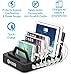 Okra 7-Port USB Charging Station [Quick Charge 2.0] Universal Desktop Tablet & Smartphone Multi-Device Hub Charging Dock for iPhone, iPad, Galaxy, Tablets (Black)
