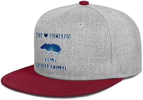 FPPING The Guinea Pig is My Spirit Animal Printed Vintage Flat Brim Baseball Caps Relaxed Fit Unisex Trucker Cap
