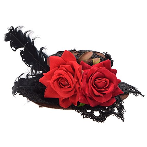 BLESSUME Punk Girls Hair Clip Mini Top Hat