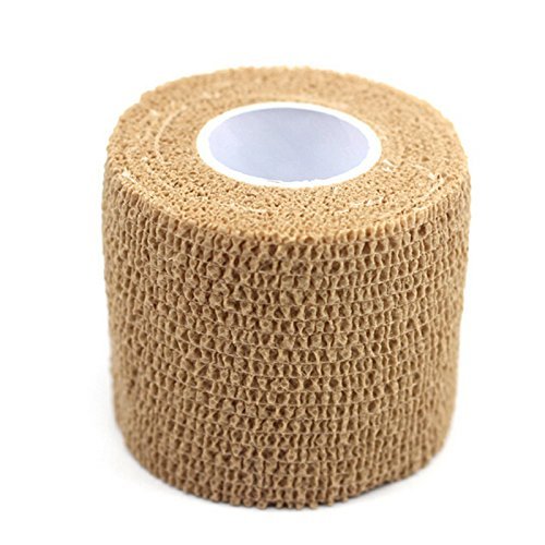 LONG7INES Pack of 8 Non-Woven Self Adhesive Wrap Bandages, Strong Elastic Self Adherent Cohesive Tape Bandages Rolls Brown(2Inches x 5Yards) - Thumbnail 2