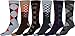 Sakkas 70501G2 - Men's Crew High Patterned Colorful Design Dress Socks Asst Value 6-Pack - Checker and Argyle-2 - 10-13