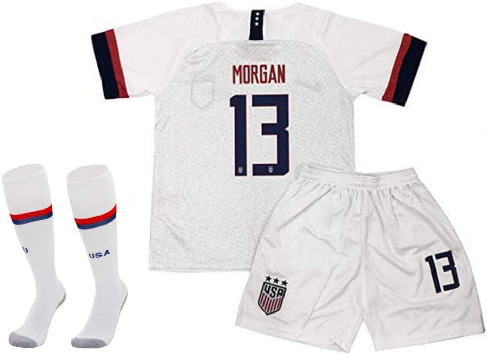 2019-2020 Alex Morgan #13 USA National Home/Away Kids/Youths T-Shirt Shorts & Socks for