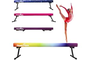 Peakpath 8FT Adjustable&Foldable Gymnastics Balance Beam,Home Gym Equipment,Easy Assembling and Storage,No Tool Require,for Kids Children Girls Training