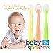 Silicone Baby Spoon Pack, Soft Silicone Baby Spoons for First Stage Feeding, Essential Baby Utensils for Infants and Toddlers, 6.25 Inches Long Baby Spoon Set, Pack of 5