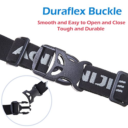 TRIWONDER Runners Race Number Belt with 6 Gel Loops for Triathlon, Marathon, Running, Cycling (Blue - New Version)