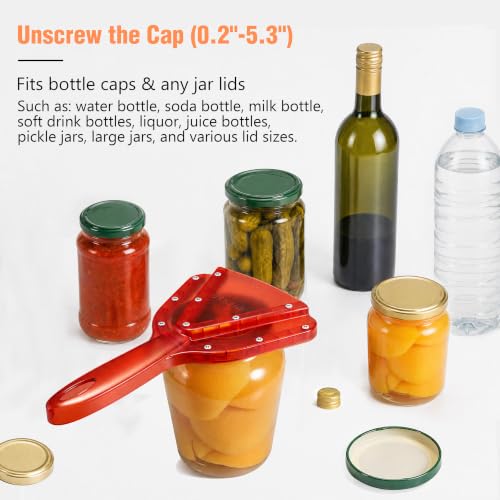 Uinxan Jar Opener for Weak Hands & Seniors with Arthritis - Handheld Manual | Effortlessly Opens Stubborn Screw Lids & Bottle Caps. 304 Stainless Steel. Durable. Patented Kitchen Gadget (Blue)