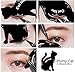 Cat Eyeliner Stencils Eyeshadow Plate, Matte PVC Matterial Smoky Eyeshadow Applicators Template Eyebrow Plate Eyeliner Wing Stamp, Professional Eye Shapes Draw Guide Tool for Easily Makeup(6 Pack)