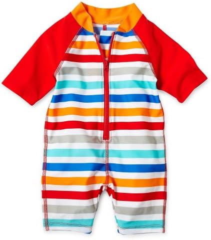 Giggle Baby Boys One Piece Rashguard Zipper Swimsuit UPF 50+ 12-18M