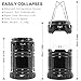Rechargeable Camping Light, SENHAI DC and Led Solar Charging Portable Outdoor Lanterns with Battery Powered for Camping, Hiking, Fishing, Emergency Charging for Android Cellphone (US Plug, Black)