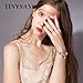 TINYSAND Princess 925 Sterling Silver Princess Crown Charm Pendant with Clear CZ Stones, Dangling Bead for Charms Bracelet