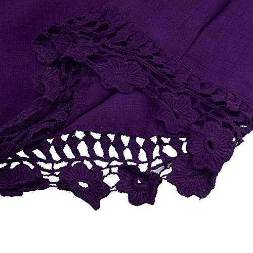 XOWRTE Women's Tops Loose Plus Size Lace Vest O-Neck Tunic Sleeveless Blouse T-Shirt - Thumbnail 3