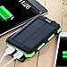 Solar Charger,F.DORLA 20000mAh Portable Outdoor Waterproof Mobile Power Bank,Camping External Backup Battery Pack Dual USB 5V 1A/2A Output 2 Led Light Flashlight with Compass for Tablet iPhone Android
