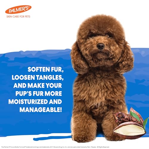 PALMER’S FOR PETS DETANGLING & CONDITIONING SPRAY WITH COCOA BUTTER 8 FL OZ; LEAVE-IN DOG CONDITIONER WITH VITAMIN E AND COCOA BUTTER, DE-MATTING SPRAY FOR DOGS
