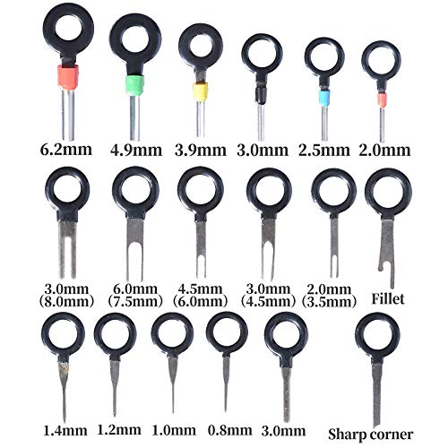 BingSnow 46 Pcs Auto Terminals Removal Key Tool Pins Terminals Removal Tools Set Terminal Pin Extractor Puller Repair Remover Key Tools for Car Auto Wire Connector - Thumbnail 3