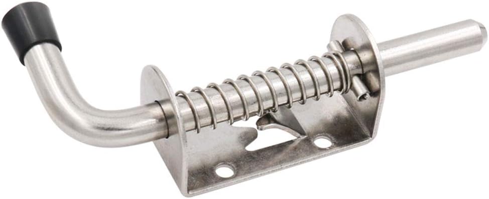 Spring Loaded Latch, Tiberham 128 mm Barrel Bolt Metal Lock with Grip - Image 4