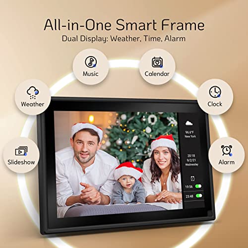NexFoto Digital Photo Frame, WiFi Electronic Picture Frames 10.1 Inch