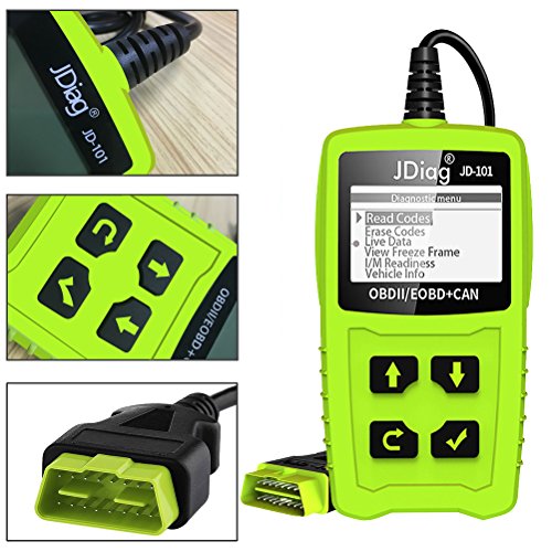 JDiag JD101 OBD2 Code Reader Auto Car Scanner Check Engine Diagnostic Tool Erase Fault Codes Suitable for EOBD Vehicles with Battery Testing Function - Thumbnail 3