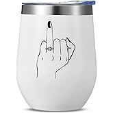 ARYDGELL Bachelorette Gifts for Bride - Stainless Steel Wine Tumbler with Lid, 12oz for Bride to Be, Bridal Shower, Engagement, Wedding, Newlywed Funny Cup Gifts