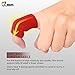 JBM Adult Finger Brace Splint Sleeve Thumb Support Protector Soft Comfortable Cushion Pressure Safe Elastic Breathable for Basketball Volleyball Baseball Badminton Tennis Boating Gym (Red)