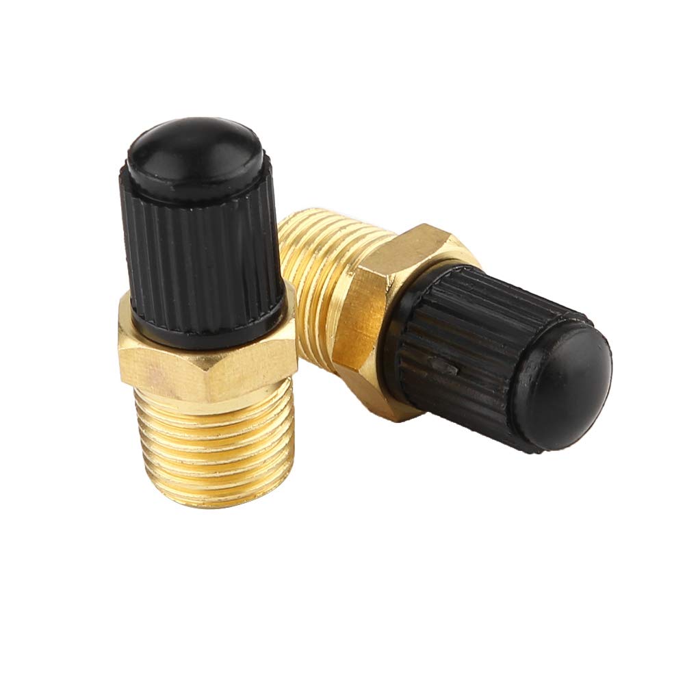 Ball Valve, 2Pcs Air Compressor Valve, 1/8" NPT MPT Brass Air Compressor Tank Fill Valve